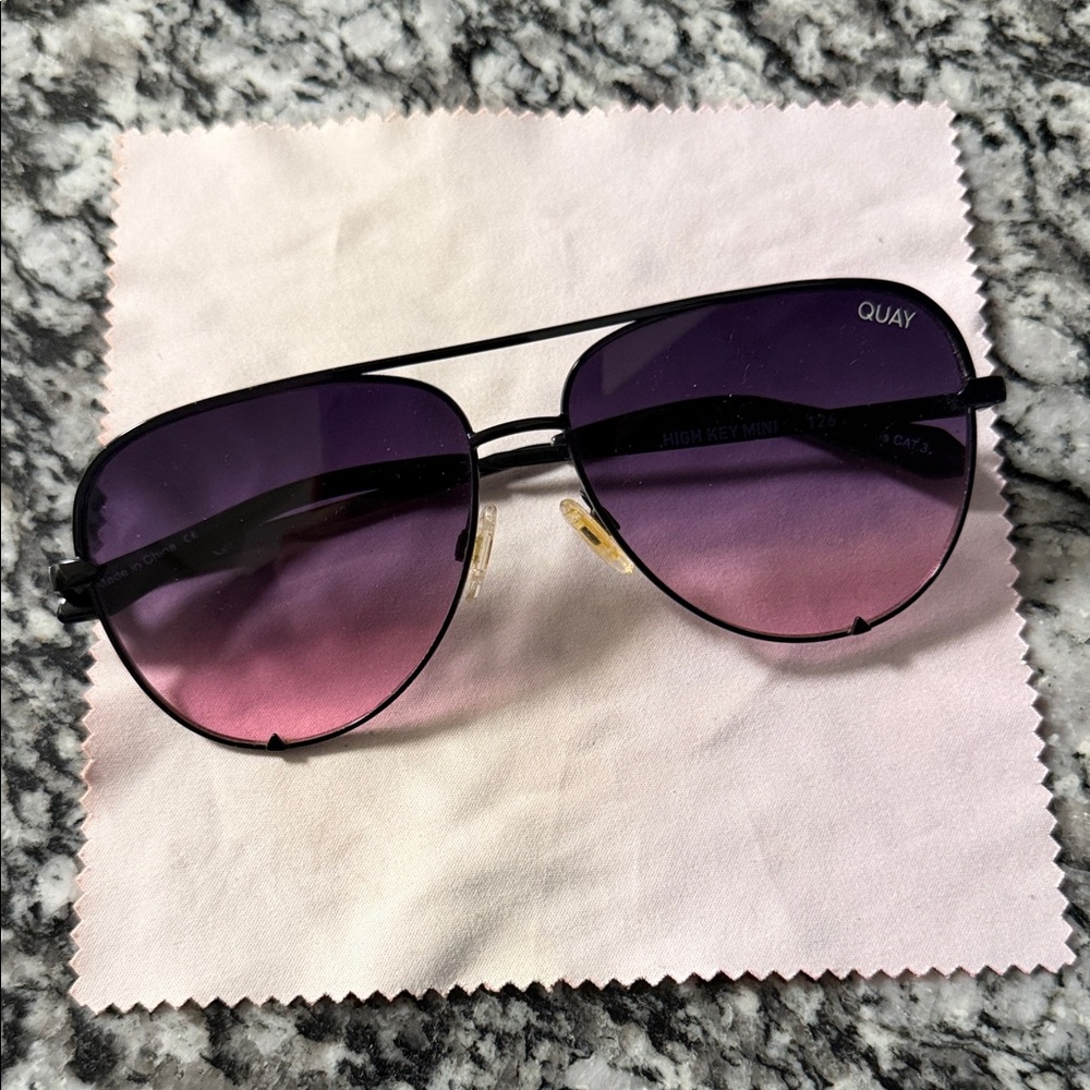 Quay Australia Purple Gradient Aviator Sunglasses